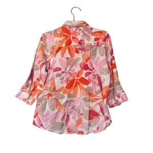Cathy Daniel’s linen been button down floral top size large